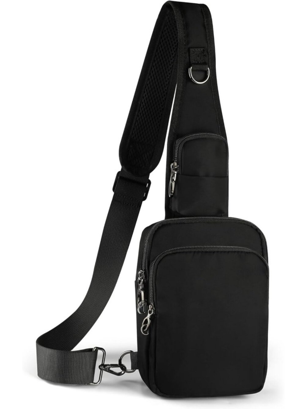 Stylish Sling Crossbody Bag, RFID Blocking, Water-Resistant, Zipper Lock for All